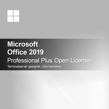 Microsoft Office 2019 Professional Plus Open License, Terminalserver geeignet, Volumenlizenz